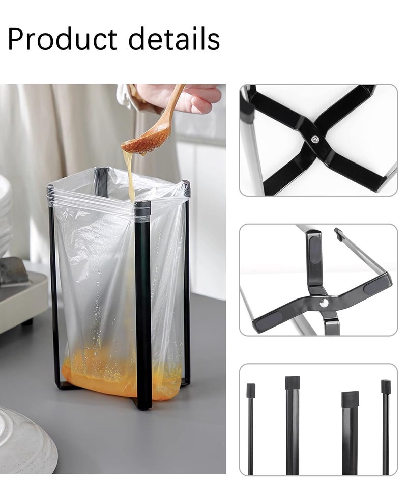 Mukkuri Kitchen Stand Holder, Plastic Bag Drying Rack, Multifunctional Countertop Cups Bottles Drying Rack for Plastic Bags, Bottles and Cups, Shelf Trash Bag - Image 4